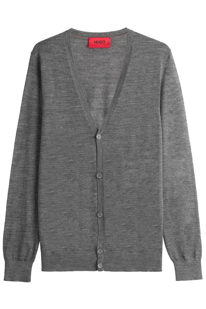 Hugo Hugo Wool Cardigan - Grey