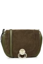 Diane Von Furstenberg Diane Von Furstenberg Suede And Leather Shoulder Bag - Green