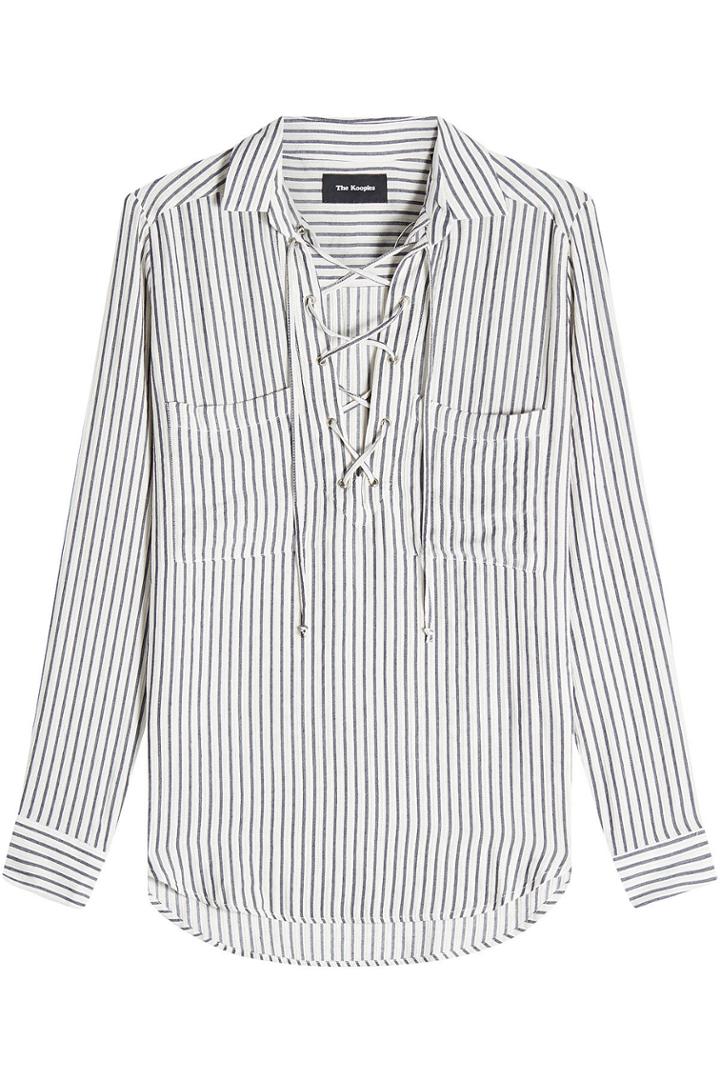The Kooples The Kooples Striped Blouse With Cotton