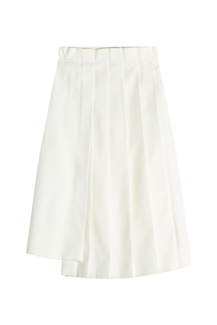 Jil Sander Jil Sander Earth Pleated Skirt With Cotton
