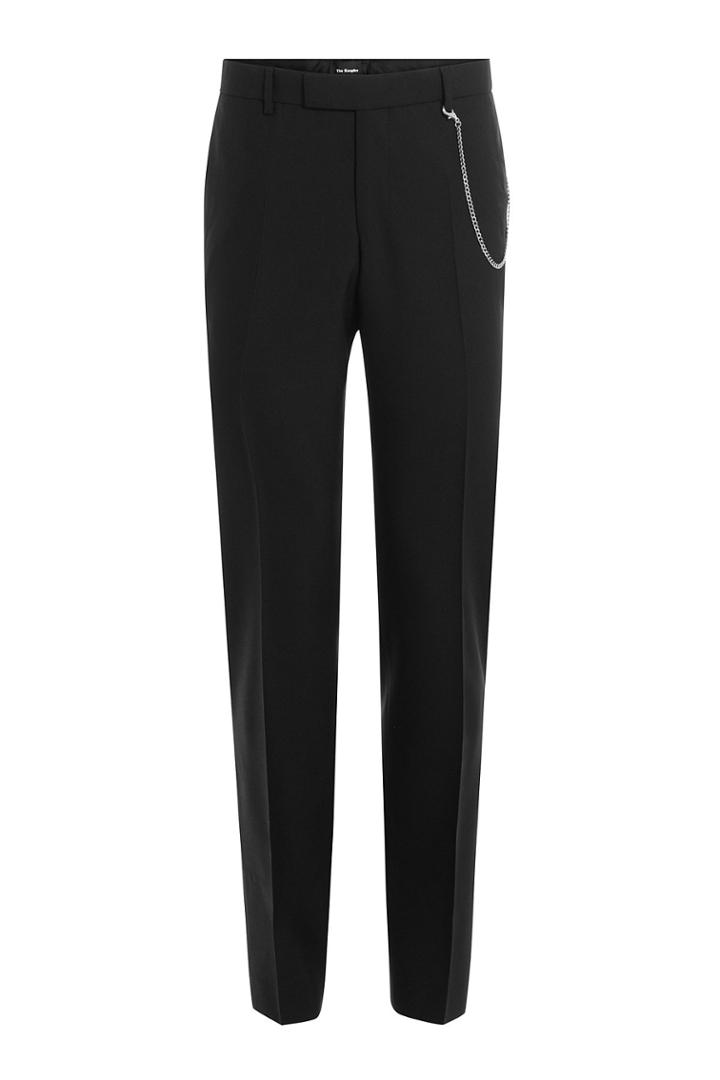 The Kooples The Kooples Wool Pants With Chain - Black