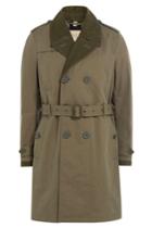 Burberry Brit Burberry Brit Cotton Blend Trench Coat - Green