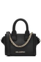 Karl Lagerfeld Karl Lagerfeld K Klassik Micro Tote Leather Shoulder Bag - Black