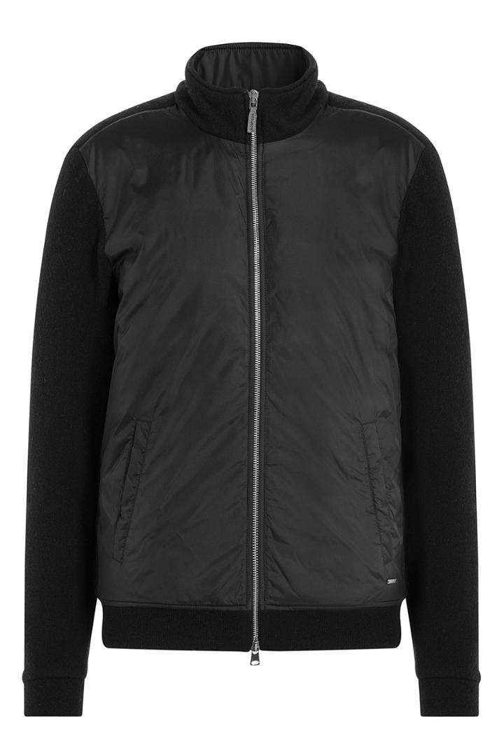 Woolrich Woolrich Zipped Jacket With Wool And Cotton - Black
