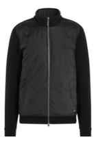 Woolrich Woolrich Zipped Jacket With Wool And Cotton - Black