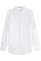 Nina Ricci Nina Ricci Cotton Shirt With Lace Panel And Flutter Details