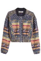 Etro Etro Embroidered Cotton Blend Jacket - Multicolor