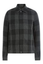 Rick Owens Men Rick Owens Men Checked Wool Jacket - Grey