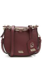 Karl Lagerfeld Karl Lagerfeld K/grainy Mini Leather Shoulder Bag - Red
