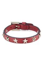 R.e.d. Valentino R.e.d. Valentino Star Studded Leather Bracelet - Red