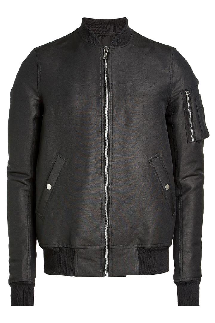 Rick Owens Rick Owens Zipped Jacket With Cotton - Black