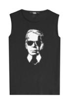 Karl Lagerfeld Karl Lagerfeld Printed Tank Top With Cotton