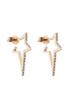 Diane Kordas Diane Kordas 18kt Rose Gold Star Earrings With White Diamonds