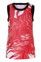 Prabal Gurung Prabal Gurung Silk Fil Coupé Tank In Vermilion - Magenta