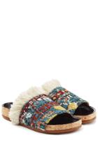 Chloé Chloé Woven Fabric Scuffs - Multicolor