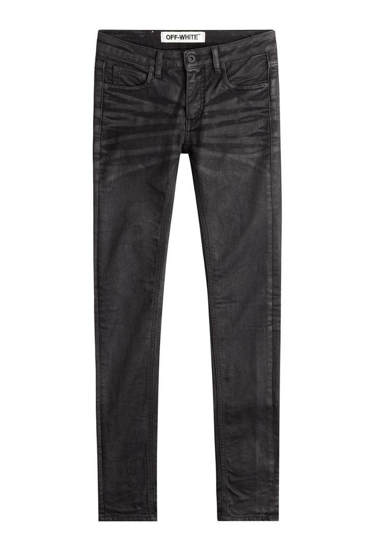 Off White Off White Skinny Jeans With Embroidery