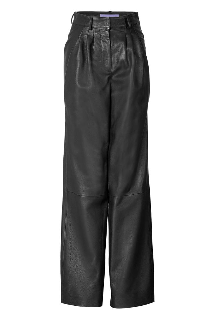 Emanuel Ungaro Emanuel Ungaro Leather Wide Leg Pants