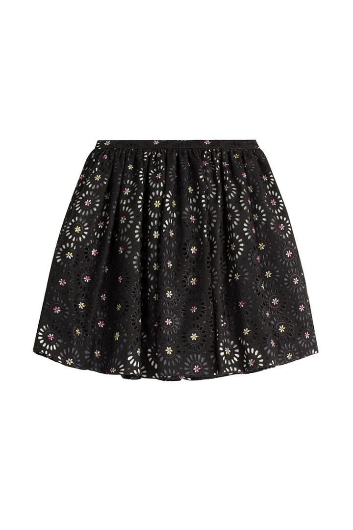Marco De Vincenzo Marco De Vincenzo Embroidered Cotton Eyelet Skirt