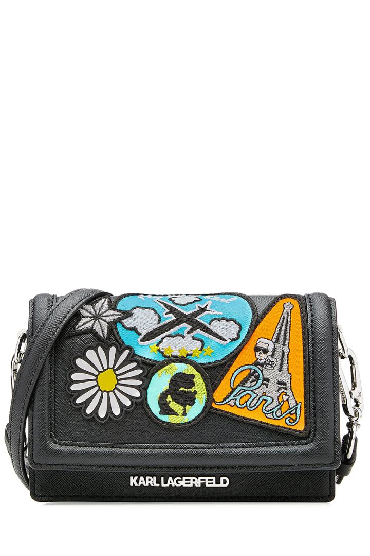 Karl Lagerfeld Karl Lagerfeld Karl Around The World Crossbody Bag - Black
