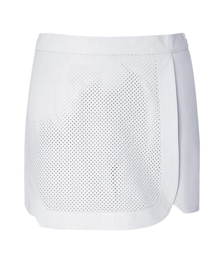 Jonathan Simkhai Leather Skort With Mesh Front