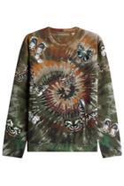 Valentino Valentino Printed Cotton Sweatshirt With Embroidered Butterflies