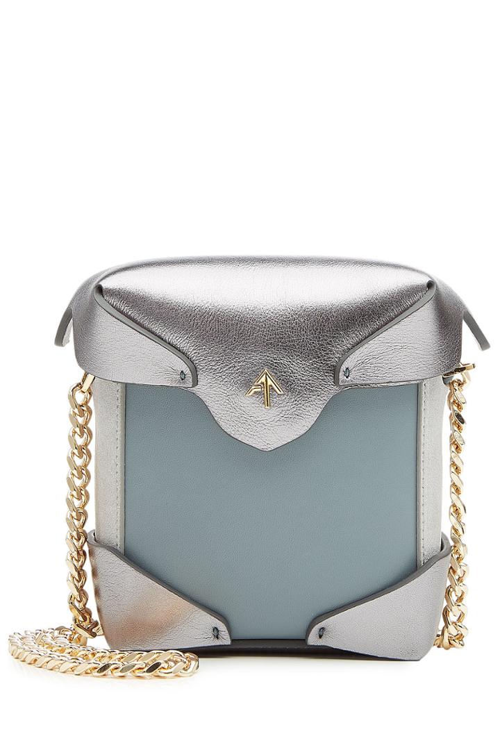 Manu Atelier Manu Atelier Micro Pristine Leather Shoulder Bag - Grey