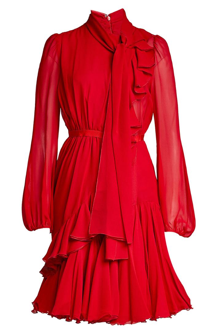 Giambattista Valli Giambattista Valli Silk Dress With Ruffles