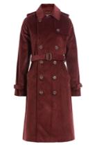 A.p.c. A.p.c. Corduroy Trench Coat - Red