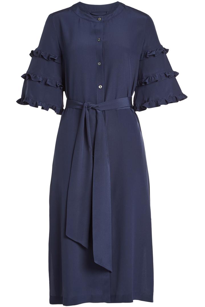 Vanessa Seward Vanessa Seward Silk Dress With Ruffles