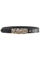 Maison Margiela Maison Margiela Leather Belt With Textured Buckle - None