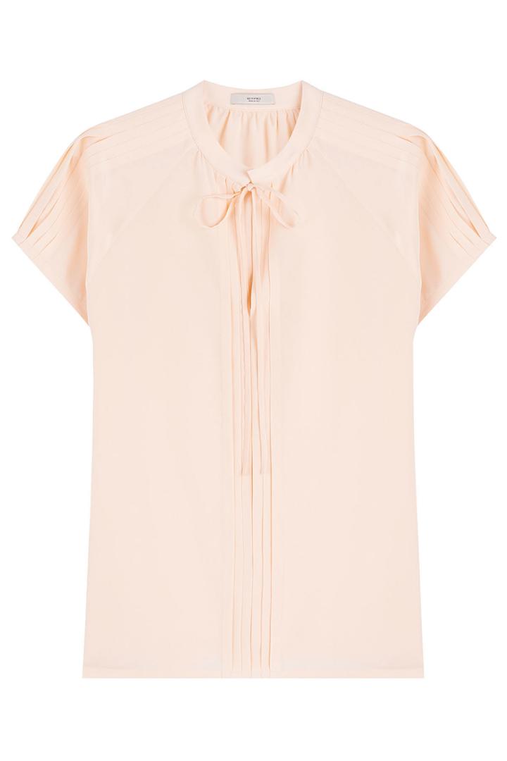 Etro Etro Tie Neck Silk Blouse With Shoulder Pleating