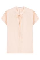 Etro Etro Tie Neck Silk Blouse With Shoulder Pleating
