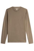 Majestic Majestic Long Sleeved Cotton Top - Green
