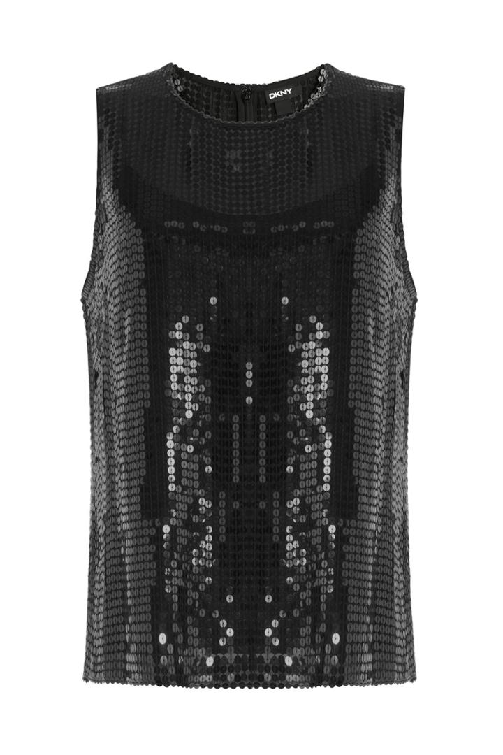 Dkny Dkny Sequin Embellished Sleeveless Top