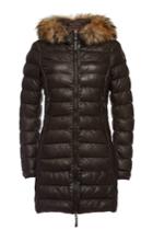 Parajumpers Parajumpers Demi Leather Parka With Fur-trimmed Hood