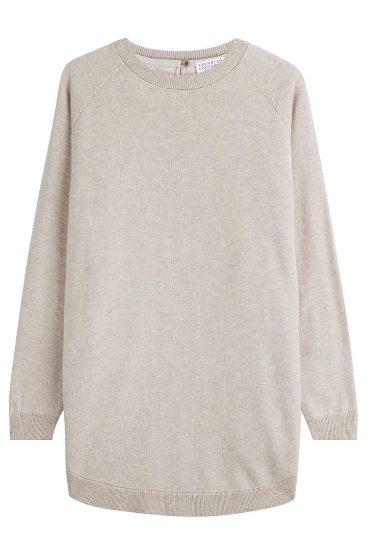 Brunello Cucinelli Brunello Cucinelli Cashmere Pullover With Silk Shell Lining - Grey