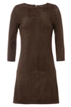 Jitrois Jitrois Suede Mini Dress - Brown