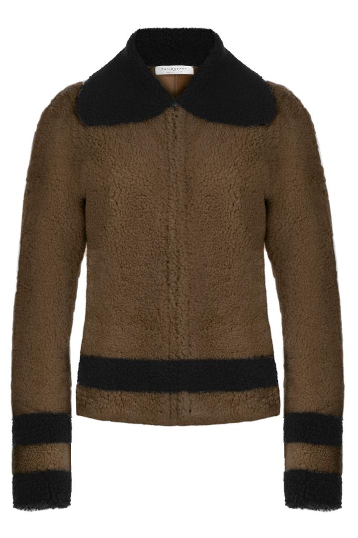 Philosophy Di Lorenzo Serafini Philosophy Di Lorenzo Serafini Shearling Jacket - Brown