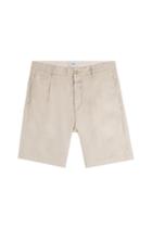 Closed Closed Pleated Linen-cotton Shorts - Beige