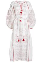 March11 March11 Serena Embroidered Linen Maxi Dress