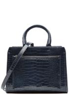 Victoria Beckham Victoria Beckham Snake-embossed Patent Leather Tote - Blue