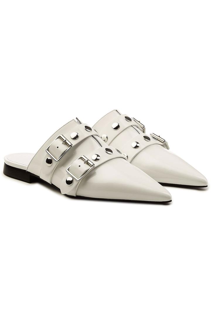 Victoria Beckham Victoria Beckham Embellished Leather Mules