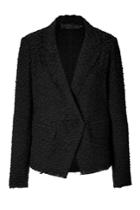 Donna Karan Donna Karan Linen-cotton Blazer - Black