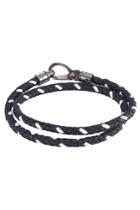 Tod's Tod's Braided Leather Wrap Bracelet