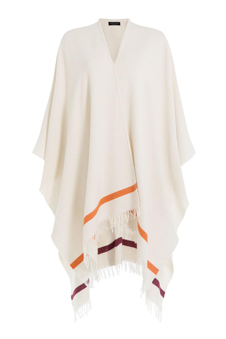 Rag & Bone Rag & Bone Wool-blend Fringe Cape - White