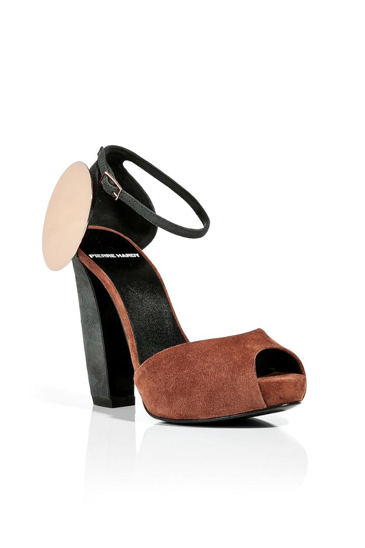 Pierre Hardy Pierre Hardy Suede Block Heel Sandal - Multicolor
