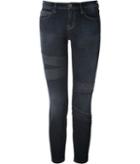 Current/elliott The Stiletto Jeans With Lace In Washed Black