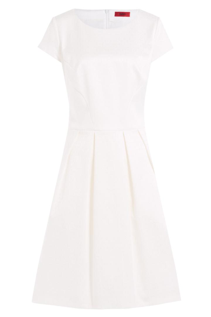 Hugo Hugo Cotton Blend Dress - White