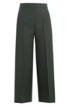 Rochas Rochas Cropped Virgin Wool Wide Leg Pants