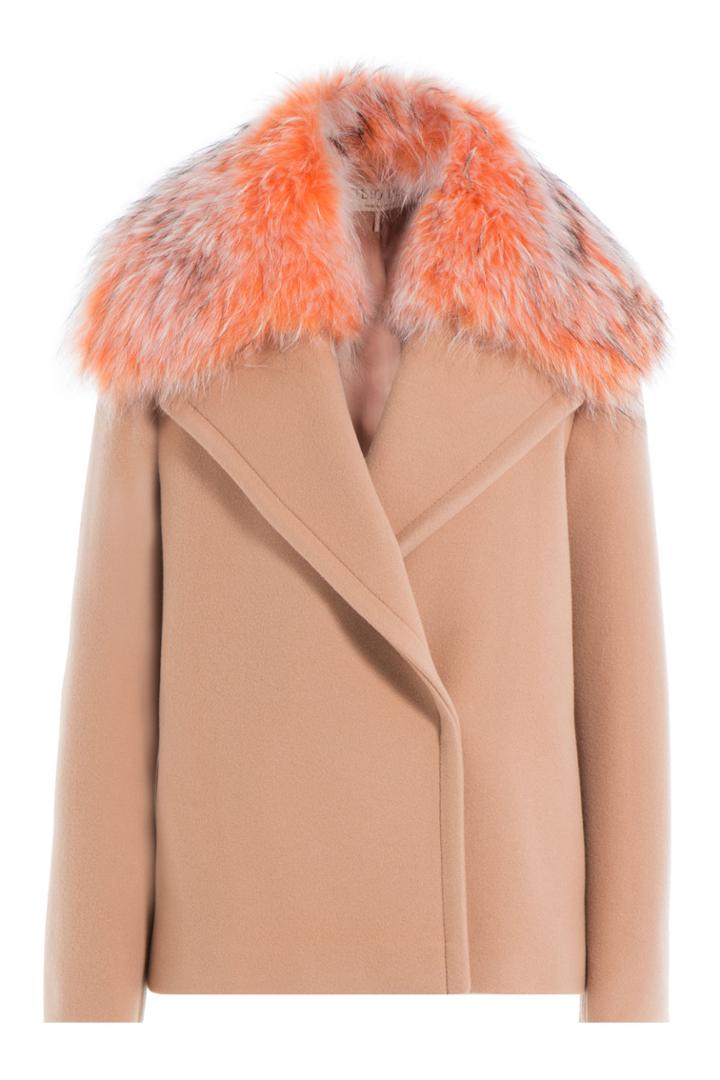 Emilio Pucci Emilio Pucci Virgin Wool Jacket With Raccoon Fur Collar - Rose